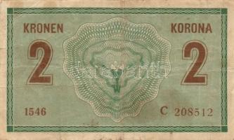 1914. 2K + 1918. 10.000K piros "Magyarország" körbélyegzővel + 1943. 1000K T:III,III/IV