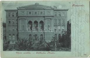 1901 Temesvár, Timisoara; Városi színház. Edgar Schmidt 6032. / Städtisches Theater / theatre (EK)