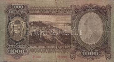 1914. 2K + 1918. 10.000K piros "Magyarország" körbélyegzővel + 1943. 1000K T:III,III/IV