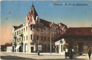 1916 Temesvár, Timisoara; Fő utca, Nägele palota, Nägele gyógyszertára, üzlet / main street, palace, pharmacy, shop (EK)