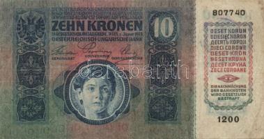 1912. 100K cseh ellenbélyeggel + 1914. 50K szerb ellenbélyegzővel + 1915. 10K (2x) román ellenbélyeg...