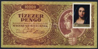 1945. 10.000P "Pénznyomda" reklámbélyeggel T:II