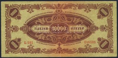 1945. 10.000P "Pénznyomda" reklámbélyeggel T:II