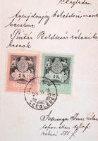 cca 1890-1925 55 db illetékbélyeges irat a Korona-fillér időszakból