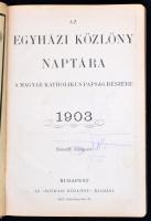 1908-42 Egyházi közlöny naptára, 2 db Magyar naptár
