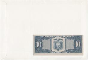 Ecuador 1986. 10S felbélyegzett borítékban, bélyegzéssel T:I 
Ecuador 1986. 10 Sucres in envelope w...