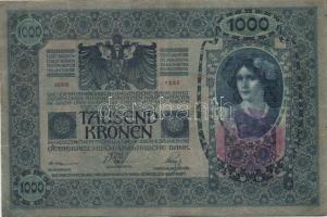 1902-14. 50K, 100K, 1000K piros "Magyarország" körbélyegzővel T:II/III+