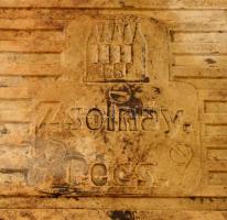 Zsolnay pirogránit utcakő. Jelzett. 15x15 cm