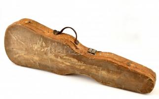 Régi hegedű vonóval, tokkal, felújításra szorul