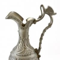Spiáter kancsó, jelzett, m: 38 cm