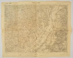 cca 1910 Gömc és Csongrád katonai térkép 56x44 cm