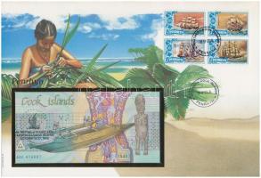 Cook-szigetek 1992. 3$ felbélyegzett borítékban, bélyegzéssel T:I  Cook Islands 1992. 3 Dollars in envelope with stamp and cancellation C:UNC