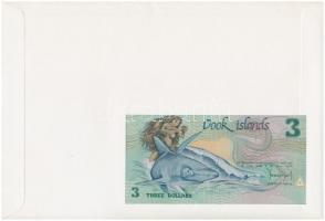 Cook-szigetek 1992. 3$ felbélyegzett borítékban, bélyegzéssel T:I 
Cook Islands 1992. 3 Dollars in ...