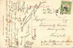 1908 Felsőbánya, Baia Sprie; Római katolikus templom. W. L. (?) 2355. Kiadja Bonis Sándor / Catholic...