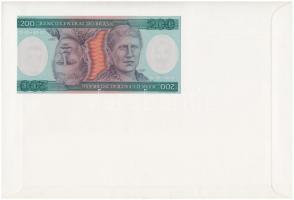 Brazília 1984. 200C felbélyegzett borítékban, bélyegzéssel T:I 
Brasil 1984. 200 Cruzeiros in envel...