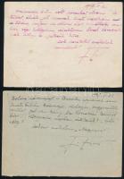 1947 Bodor Tibor (1921-2000) színész hadifogságból írt levelezőlapjai, 2 db