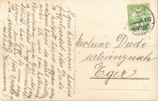 1916 Déva, Várudvar, Várbörtön kapuja felette "Dávid Ferenc emlékére" felirattal / castle ...