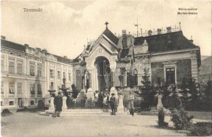 1907 Temesvár, Timisoara; Mária szobor. Uhrmann Henrik kiadása / statue