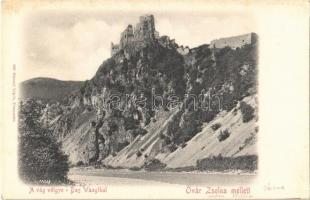 Óváralja, Óvár, Stary hrad; várrom a Vág völgyében Zsolna mellett. Gansel Lipót 189. / castle ruin in the valley
