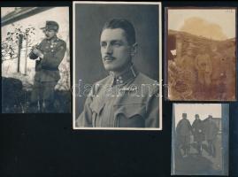 cca 1914-1940 Vegyes katonai fotó tétel, 9 db, 9×7 és 15×11 cm közötti méretekben