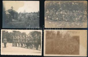cca 1914-1940 Vegyes katonai fotó tétel, 9 db, 9×7 és 15×11 cm közötti méretekben