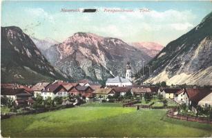 Nassereith (Tirol), Fernpassstrasse / mountain pass + Von der Armee im Felde cancellation (EK)
