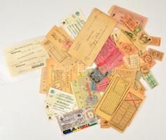 cca 1910-1940 Nagyrészt utazási jegyekből álló vegyes papírrégiség tétel