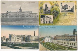 26 db RÉGI történelmi magyar városképes lap dohánygyárakkal. Érdekes, színes anyag jó lapokkal / 26 pre-1945 town-view postcards from the Kinggdom of Hungary with tobacco factories. Many interesting and good pieces