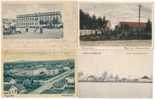 26 db RÉGI történelmi magyar városképes lap dohánygyárakkal. Érdekes, színes anyag jó lapokkal / 26 ...