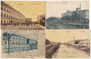 26 db RÉGI történelmi magyar városképes lap dohánygyárakkal. Érdekes, színes anyag jó lapokkal / 26 ...