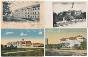 26 db RÉGI történelmi magyar városképes lap dohánygyárakkal. Érdekes, színes anyag jó lapokkal / 26 ...