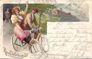 1899 Wartburgrad bicycle Litho (b)