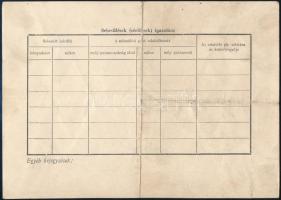 1944 M. kir. 104. honvéd fogatolt vonatcsoport parancsnoksága által kiállított igazolás tűzkereszt v...