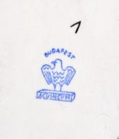 Aquincumi porcelán női akt, kézzel festett, jelzett, hibátlan, m: 21,5 cm