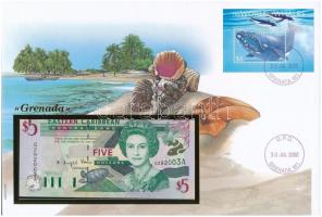 Kelet-Karibi Államok 2000. 5$ felbélyegzett borítékban, bélyegzéssel T:I  Eastern Caribbean States 2000. 5 Dollars in envelope with stamp and cancellation C:UNC