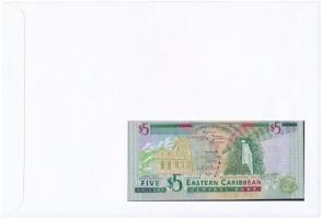 Kelet-Karibi Államok 2000. 5$ felbélyegzett borítékban, bélyegzéssel T:I 
Eastern Caribbean States ...