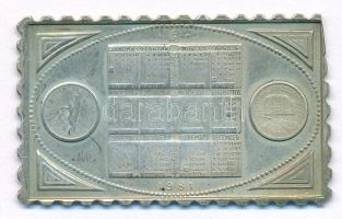 1981. Naptár Ag bélyegérem ÁPV tokban (0.835/37x23mm) T:2 (PP)