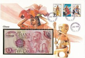 Ghána 1978. 10C felbélyegzett borítékban, bélyegzéssel T:I  Ghana 1978. 10 Cedis in envelope with stamp and cancellation C:UNC