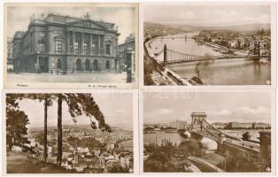Budapest - 8 db régi használatlan képeslap / 8 pre-1945 unused postcards