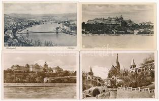 Budapest - 8 db régi használatlan képeslap / 8 pre-1945 unused postcards