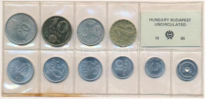 1985. 2f-20Ft (10xklf) érmés forgalmi sor fóliatokban T:1 Adamo FO18