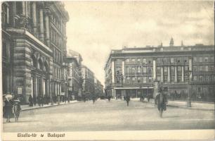 Budapest V. Gizella tér (Vörösmarty tér), Pesti Magyar Kereskedelmi Bank, Takarékpénztári Betétek, Szállítmány Baleset és Üvegbiztosító. M.T és F.I. Koch Willy kiadása