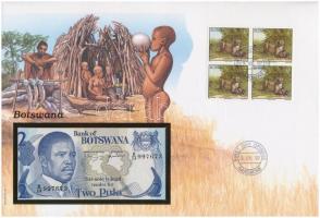 Botswana 1982. 2P felbélyegzett borítékban, bélyegzéssel T:I 	 Botswana 1982. 2 Pula in envelope with stamp and cancellation C:UNC