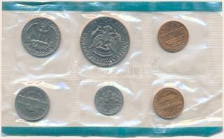 Amerikai Egyesült Államok 1971. 1c-1/2$ (6xklf) forgalmi sor lezárt fóliatokban T:1  USA 1971. 1 Cent - 1/2 Dollar (6xdiff) coin set in sealed foil packing C:UNC