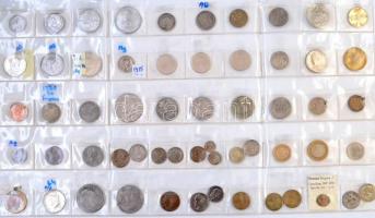 58db-os vegyes magyar és külföldi érme tétel, közte 5db ezüstérme, 2db replika, 1db római T:1-,2,2- fül