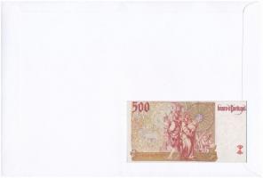 Portugália 2000. 500E felbélyegzett borítékban, bélyegzéssel T:I 	
Portugalia 2000. 500 Escudos in ...