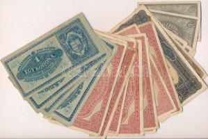 1920. 20f-20K (30x) vegyes korona bankjegy tétel T:III,III-