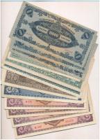 17db-os vegyes magyar pengő bankjegy tétel, közte több milpengő T:III