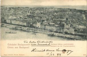 1899 Budapest, Pesti rakpart és látkép