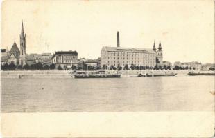 1910 Budapest I. Szilágyi Dezső téri református templom, Blum-féle részvénytársaság gőzmalom (EK)